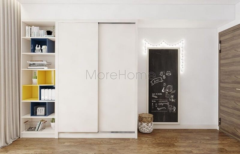 Thiết kế tủ âm tường hiện đại đẹp
khiến không gian căn phòng trở nên rộng rãi hơn rất nhiều. Gam màu trắng phù hợp với mọi độ rộng hẹp của không gian, làm sáng bừng cả một góc phòng