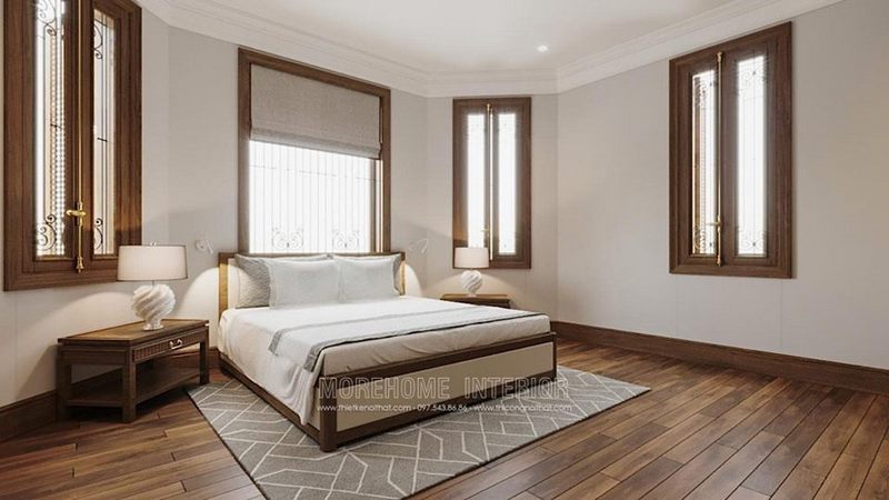 Tab đầu giường gỗ tự nhiên hiện đại tô điểm trang trí sử dụng và thẩm mỹ cao cho không gian.